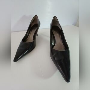 Women's Nine West Black Leather Dress Pumps